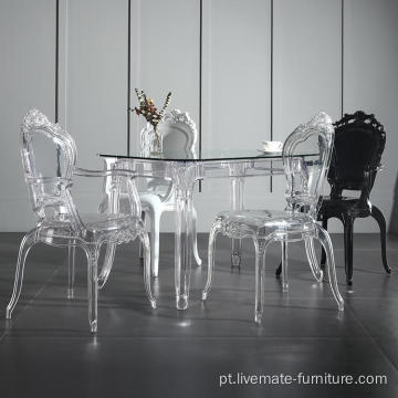 Mesa de plástico moderna e cadeiras de jantar cadeiras de casamento